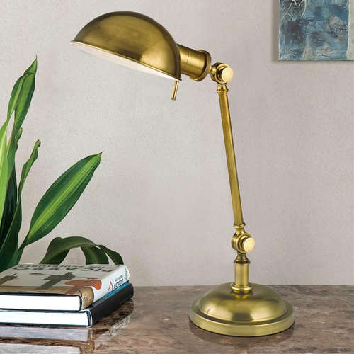 Hudson Valley Lighting Girard Table Lamp in Vintage Brass by Hudson Valley Lighting L433-VB