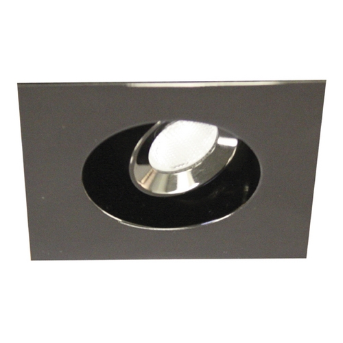 WAC Lighting 1-Inch Square Eyeball & Gimbal Ring Gun Metal LED Recessed Trim by WAC Lighting HR-LED252E-27-GM
