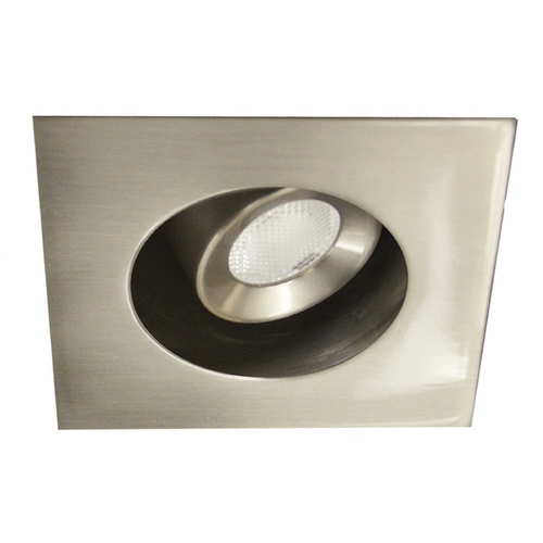 WAC Lighting 1-Inch Square Eyeball & Gimbal Ring Brushed Nickel LED Recessed Trim by WAC Lighting HR-LED252E-35-BN