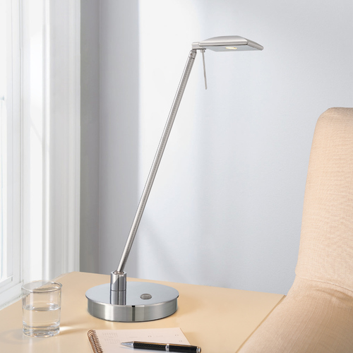 George Kovacs Lighting George's Reading Room LED Table Lamp in Chrome by George Kovacs P4326-077