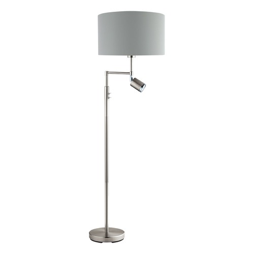 Eglo Lighting Eglo Santander Matte Nickel Swing Arm Lamp with Drum Shade 201828A