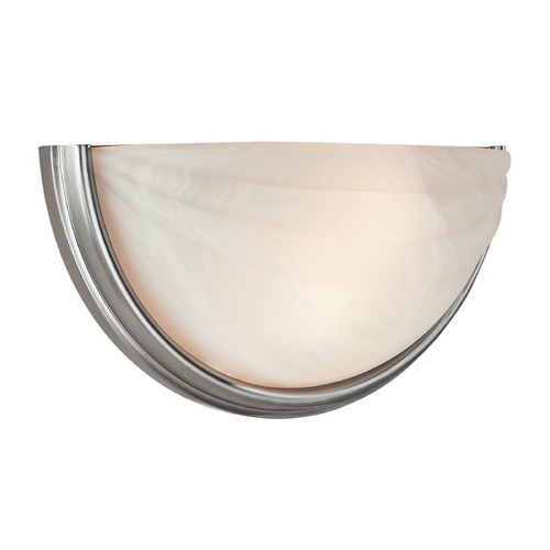 Access Lighting Modern Sconce Wall Light with Alabaster Glass in Satin Nickel by Access Lighting 20635-SAT/ALB