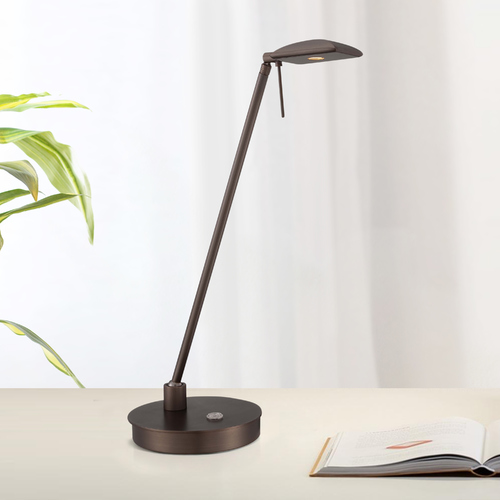 George Kovacs Lighting George's Reading Room LED Table Lamp in Copper Bronze Patina by George Kovacs P4326-647