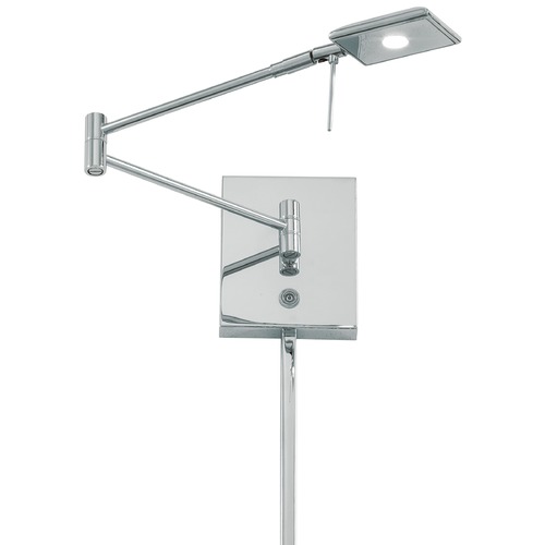 George Kovacs Lighting George's Reading Room LED Swing Arm Lamp in Chrome by George Kovacs P4328-077
