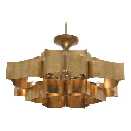 Currey and Company Lighting Currey and Company Lighting Grand Antique Gold Leaf Pendant Light 9494