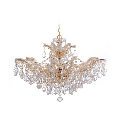 Crystorama Lighting Maria Theresa Crystal Chandelier in Polished Gold by Crystorama Lighting 4439-GD-CL-SAQ