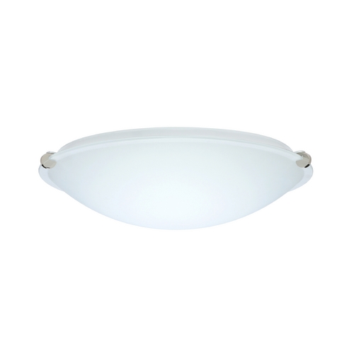 Besa Lighting Flushmount Light White Glass Polished Nickel by Besa Lighting 968007-PN