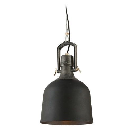 Troy Lighting Hanger 31 11.75-Inch Wide Pendant in Old Silver & Aged Brass by Troy Lighting F3545