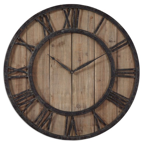 Uttermost Lighting Uttermost Powell Wooden Wall Clock 6344