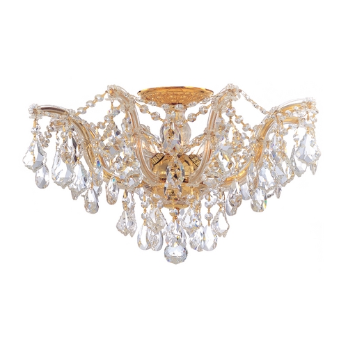 Crystorama Lighting Maria Theresa Crystal Semi-Flush Mount in Polished Gold Finish by Crystorama Lighting 4437-GD-CL-MWP