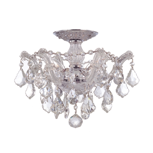 Crystorama Lighting Maria Theresa Crystal Semi-Flush Mount in Polished Chrome by Crystorama Lighting 4430-CH-CL-MWP