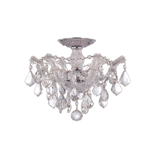Crystorama Lighting Maria Theresa Crystal Semi-Flush Mount in Polished Chrome by Crystorama Lighting 4430-CH-CL-S