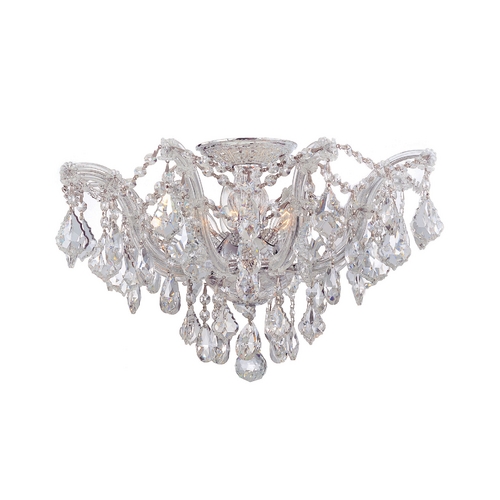 Crystorama Lighting Maria Theresa Crystal Semi-Flush Mount in Polished Chrome by Crystorama Lighting 4437-CH-CL-MWP