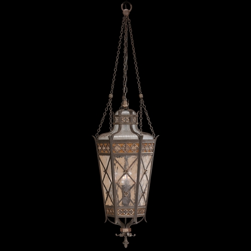 Fine Art Lamps Fine Art Lamps Chateau Outdoor Umber Patina with Gold Accents Outdoor Hanging Light 402582ST