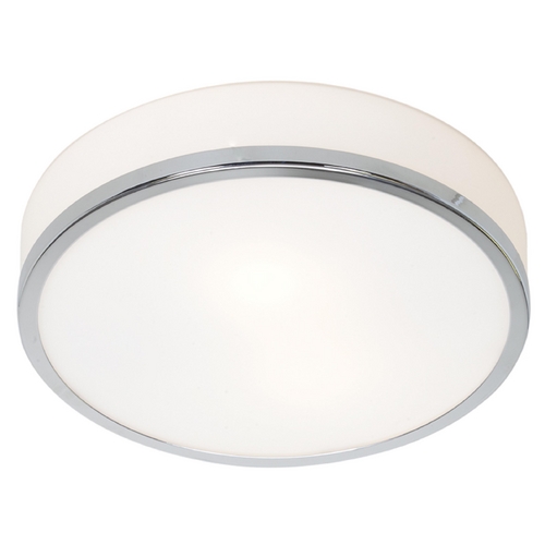Access Lighting Modern Flush Mount with White Glass in Chrome by Access Lighting 20670-CH/OPL
