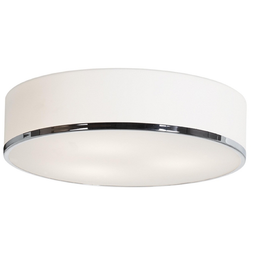 Access Lighting Modern Flush Mount with White Glass in Chrome by Access Lighting 20672-CH/OPL