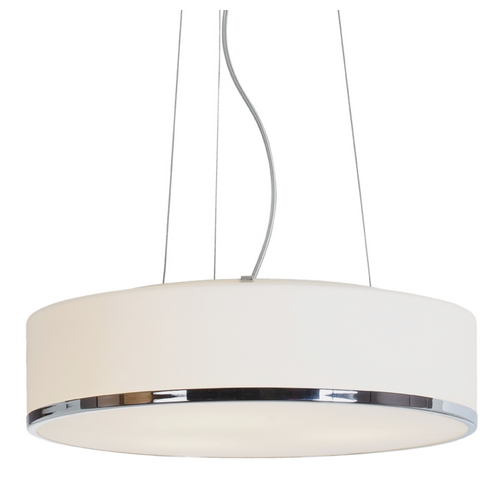 Access Lighting Modern Pendant with White Glass in Chrome by Access Lighting 20673-CH/OPL