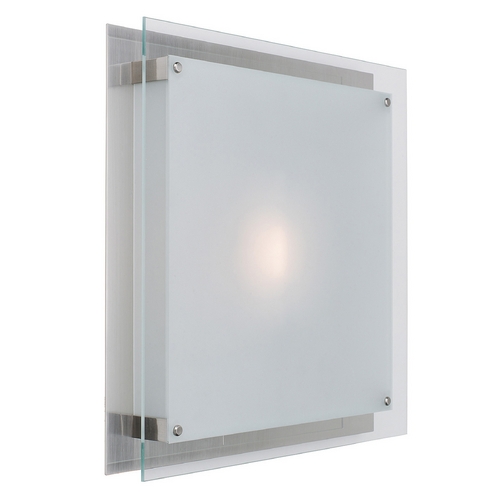 Access Lighting Vision Brushed Steel LED Flush Mount by Access Lighting 50032LEDD-BS/FST