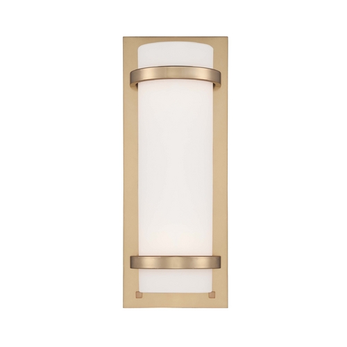 Minka Lavery Sconce Wall Light with White Glass in Honey Gold by Minka Lavery 341-248