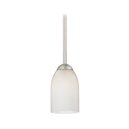 Design Classics Lighting Mini-Pendant Light with Opal White Dome Glass Shade 581-09 GL1024D