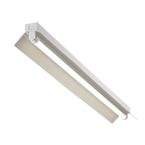 Recesso Lighting by Dolan Designs White Shop Light with One Light - 48-Inch - Ballast Bypass Bulb Required SHOPLIGHT-48-1LT