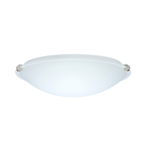 Besa Lighting Flushmount Light White Glass Polished Nickel by Besa Lighting 968107-PN