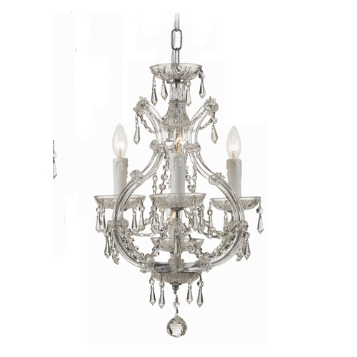 Crystorama Lighting Maria Theresa Crystal Mini-Chandelier in Polished Chrome by Crystorama Lighting 4473-CH-CL-S