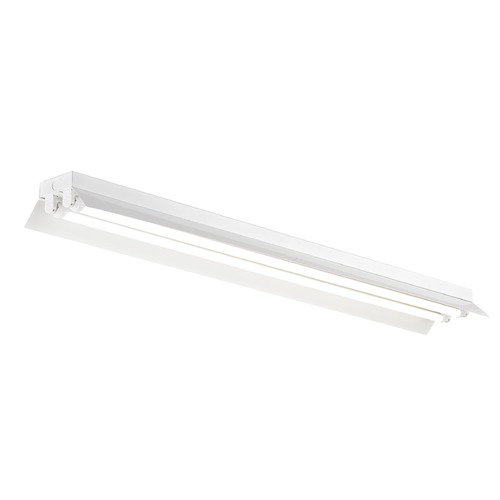Recesso Lighting by Dolan Designs White Shop Light with Two Light - 48-Inch - Ballast Bypass Bulb Required SHOPLIGHT-48-2LT