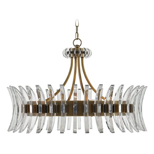 Currey and Company Lighting Art Deco Pendant Light Brass Coquette by Currey and Company Lighting 9000-0014