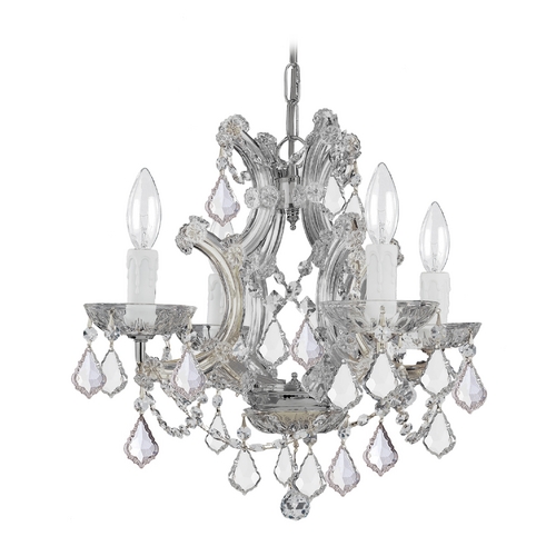 Crystorama Lighting Maria Theresa Crystal Mini-Chandelier in Polished Chrome by Crystorama Lighting 4474-CH-CL-MWP