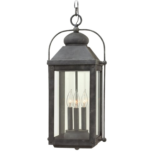 Hinkley Anchorage 23.75-Inch Aged Zinc Outdoor Hanging Light by Hinkley Lighting 1852DZ