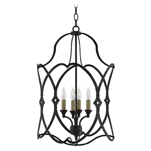 Currey and Company Lighting Currey and Company Charisma French Black Pendant Light 9000-0024