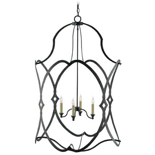 Currey and Company Lighting Currey and Company Charisma French Black Pendant Light 9000-0025