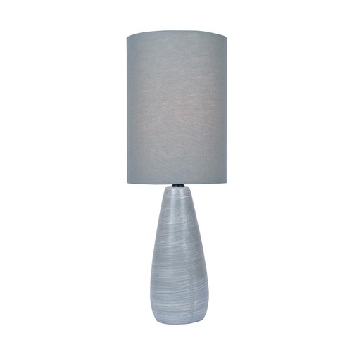 Lite Source Lighting Quatro Brushed Grey Table Lamp by Lite Source Lighting LS-23998GRY/GRY