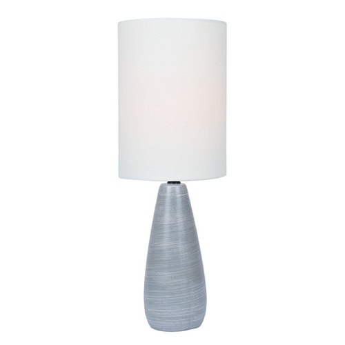 Lite Source Lighting Quatro Brushed Grey Table Lamp by Lite Source Lighting LS-23998GRY/WHT