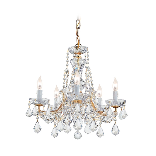 Crystorama Lighting Maria Theresa Crystal Chandelier in Gold by Crystorama Lighting 4476-GD-CL-S
