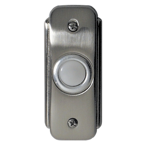 Craftmade Lighting Stepped Rectangle LED Doorbell Button in Pewter by Craftmade Lighting BR2-PW