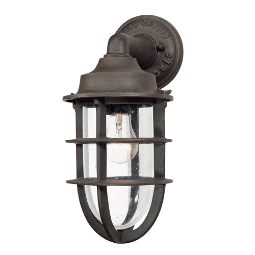 Troy Lighting Wilmington 14.50-Inch Outdoor Wall Light in Nautical Rust by Troy Lighting B1866NR