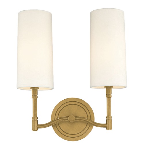 Hudson Valley Lighting Dillon Double Wall Sconce in Aged Brass by Hudson Valley Lighting 362-AGB