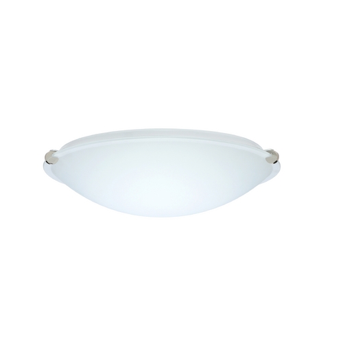 Besa Lighting Flushmount Light White Glass Polished Nickel by Besa Lighting 968207-PN