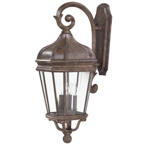 Minka Lavery Outdoor Wall Light with Clear Glass in Vintage Rust by Minka Lavery 8693-61