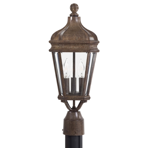 Minka Lavery Post Light with Clear Glass in Vintage Rust by Minka Lavery 8695-61
