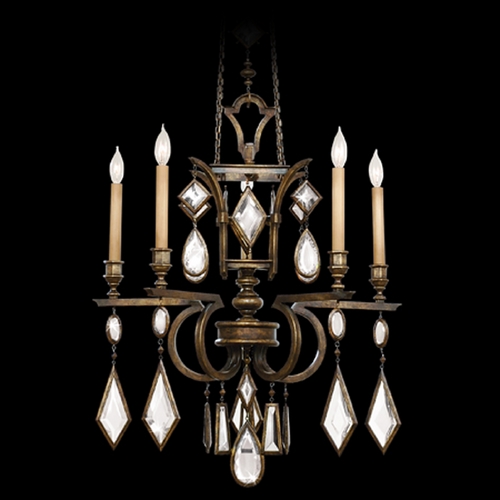 Fine Art Lamps Fine Art Lamps Encased Gems Bronze Patina Crystal Chandelier 708340-3ST