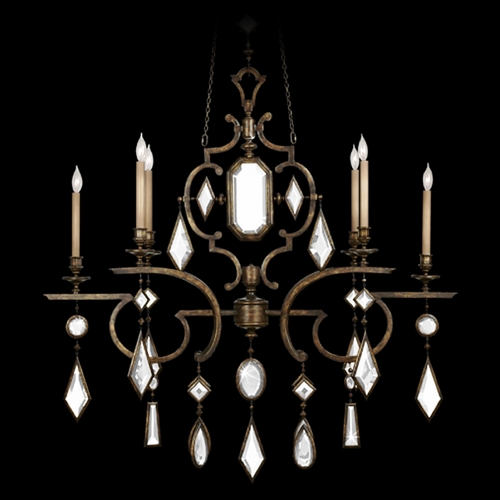 Fine Art Lamps Fine Art Lamps Encased Gems Bronze Patina Crystal Chandelier 708940-1ST