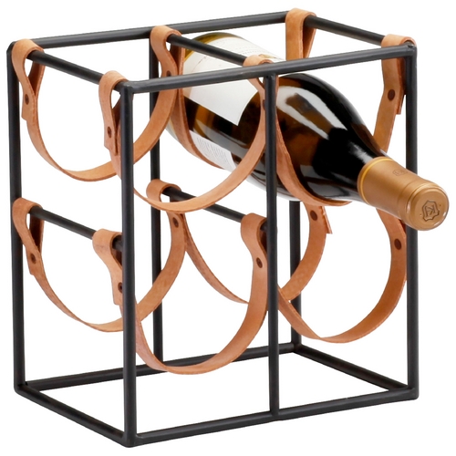 Cyan Design Brighton Raw Steel Small Wine Holder by Cyan Design 4913