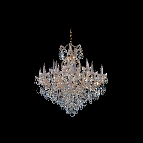 Crystorama Lighting Maria Theresa Crystal Chandelier in Gold by Crystorama Lighting 4418-GD-CL-SAQ