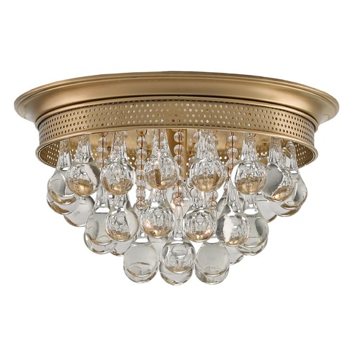 Currey and Company Lighting Worthing Flush Mount in Antique Brass by Currey & Company 9999-0002