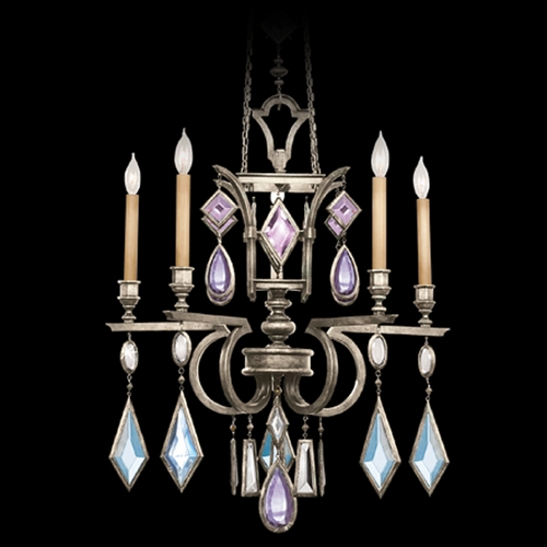 Fine Art Lamps Fine Art Lamps Encased Gems Vintage Silver Leaf Crystal Chandelier 719440-1ST