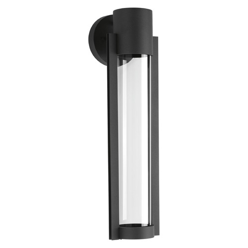 Progress Lighting Clear Glass LED Outdoor Wall Light in Black by Progress Lighting P560056-031-30