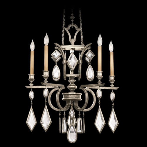 Fine Art Lamps Fine Art Lamps Encased Gems Vintage Silver Leaf Crystal Chandelier 719440-3ST